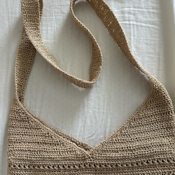 Crotchet Tan Crossbody Bag - Picture 2 of 5